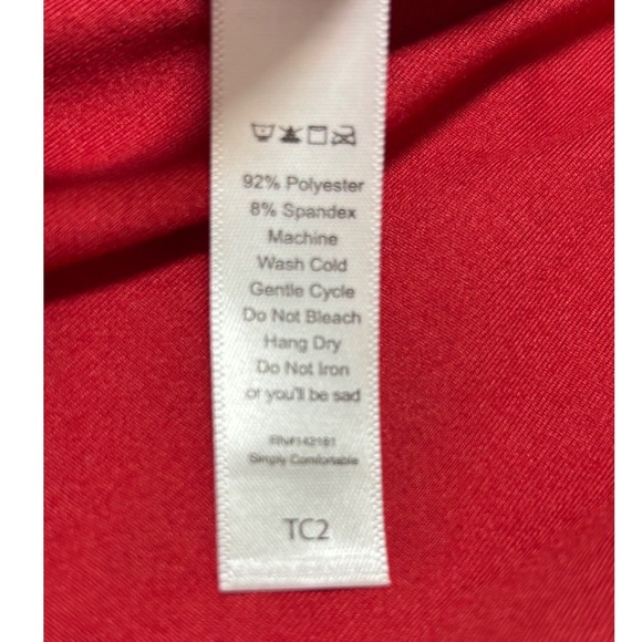 LuLaRoe Womens Leggings Size TC2 Solid Red Pattern Plus 18+ NWT - Picture 3 of 3